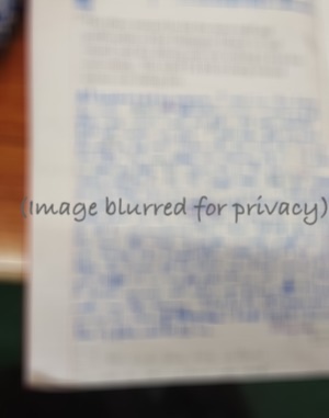 Student's descriptive writing about the Galapagos - page 1