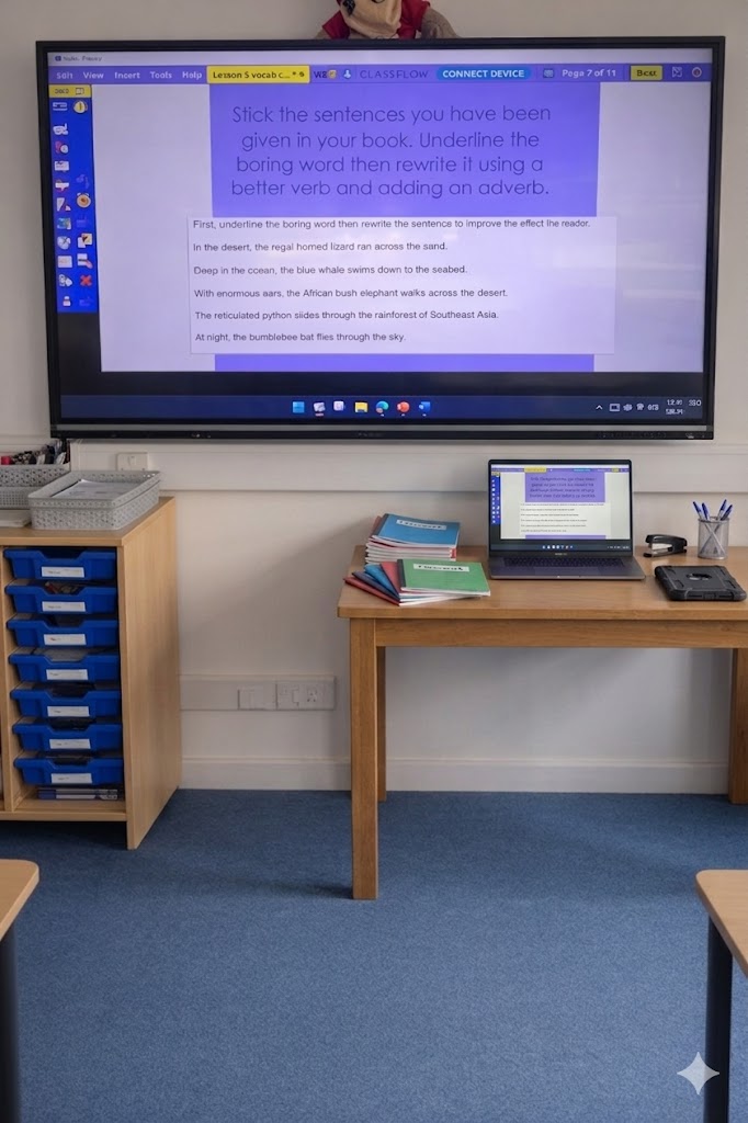 Robyn Web in a classroom